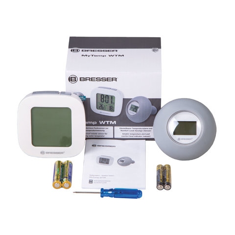 Термометр для ванной комнаты BRESSER MyTemp WTM, цифровой, сенсорный термодатчик воды, будильник, белый, 73272 - 5
