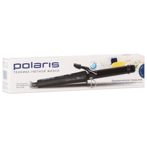 Щипцы для завивки волос POLARIS PHS 1125K, диаметр 25 мм, 1 режим, t 180 °С, керамика, черный - 5