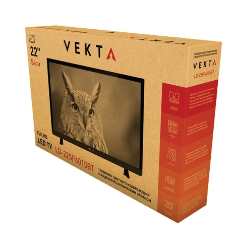 Телевизор VEKTA LD-22SF6015BT, 22" (54 см), 1920х1080, Full HD, 16:9, черный - 9