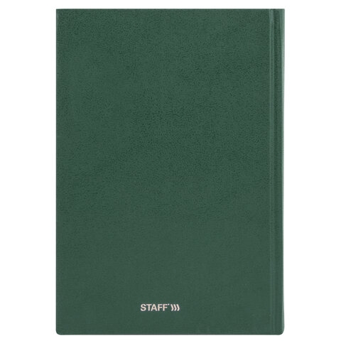 Ежедневник датированный 2022 (145х215 мм), А5, STAFF, твердая обложка бумвинил, зеленый, 113340 - 6