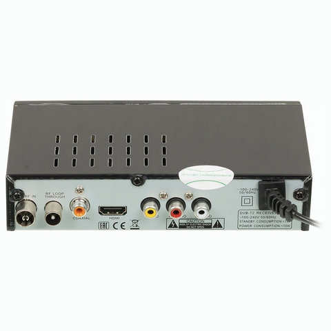 Приставка для цифрового ТВ DVB-T2 D-COLOR DC1002HD RCA, HDMI, USB, дисплей, пульт ДУ - 6