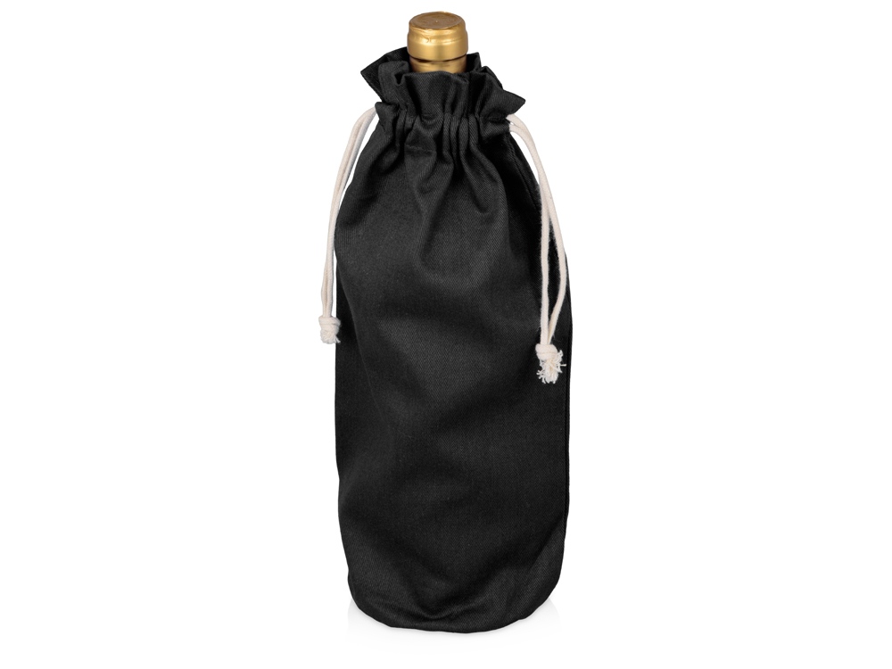 Сумка-чехол для бутылки вина «Brand Chef», черный, хлопок - 407214