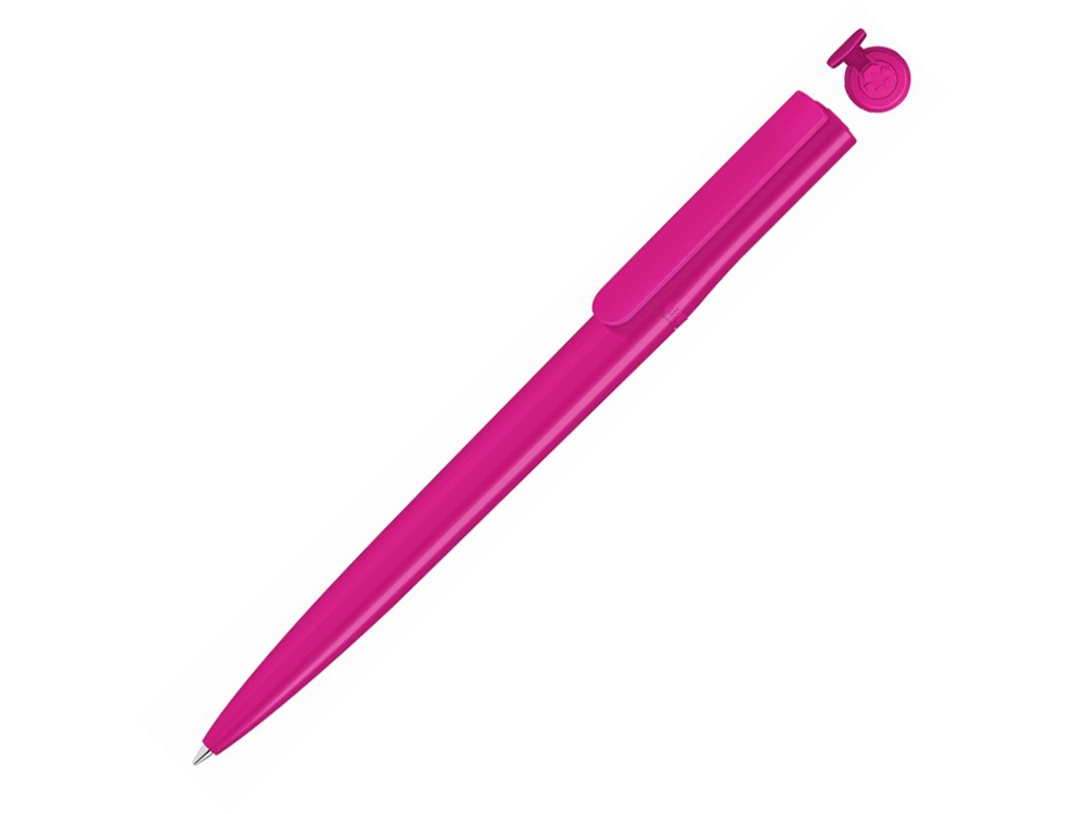Ручка шариковая из переработанного пластика «Recycled Pet Pen switch», розовый, пластик