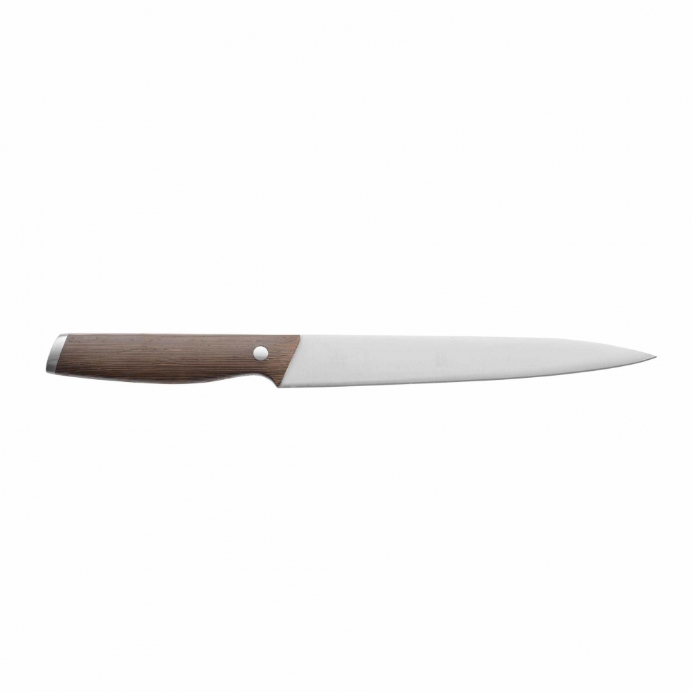 Нож для мяса с рукоятью из темного дерева 20см - 174413