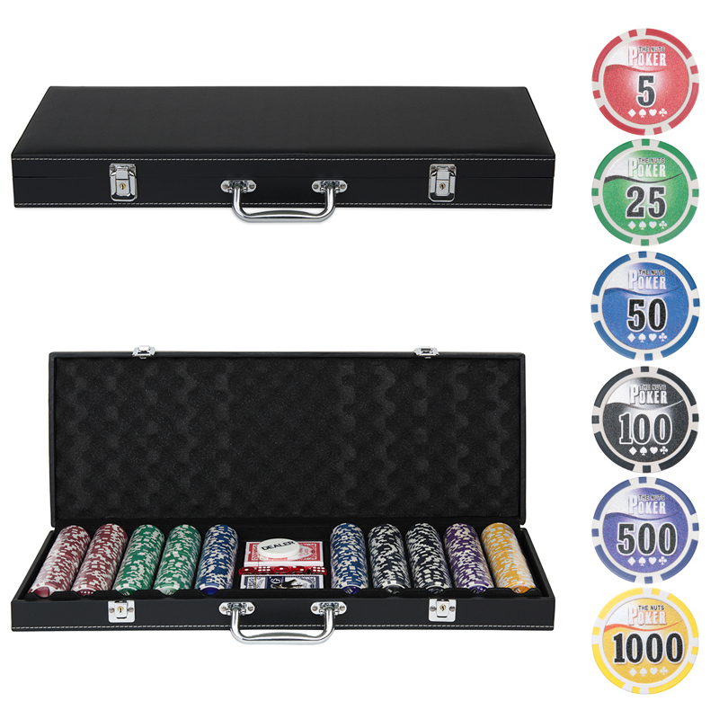 Набор для покера Leather Black на 500 фишек - 209808