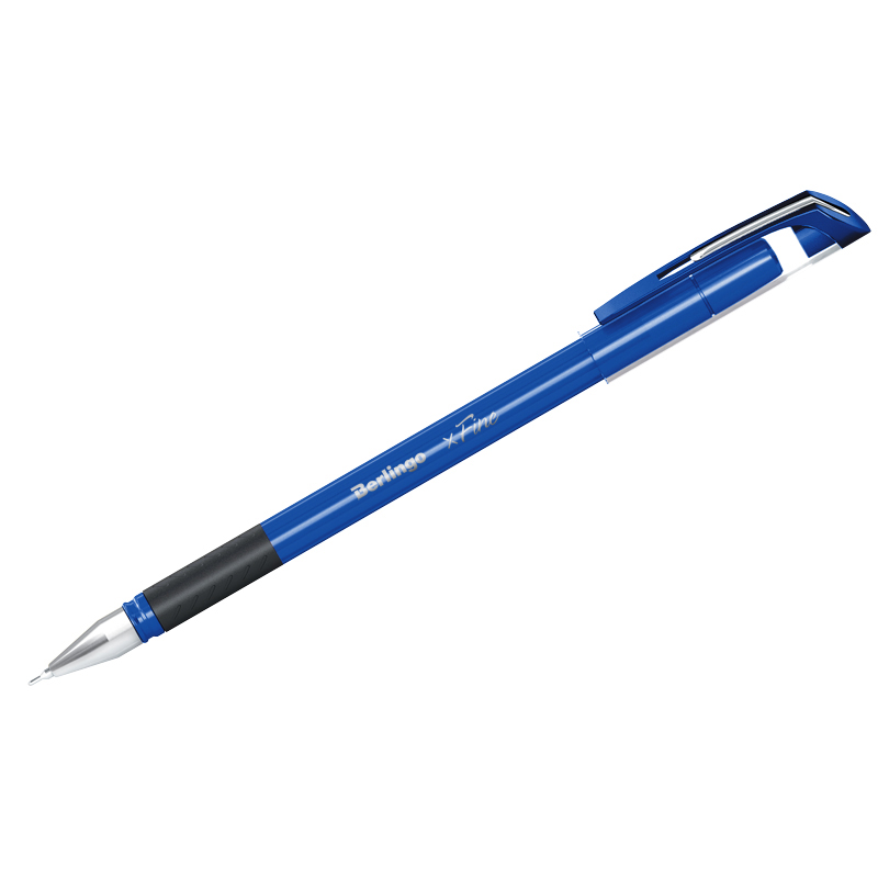 Ручка шариковая Berlingo "xFine" синяя, 0,3мм, грип - 434156