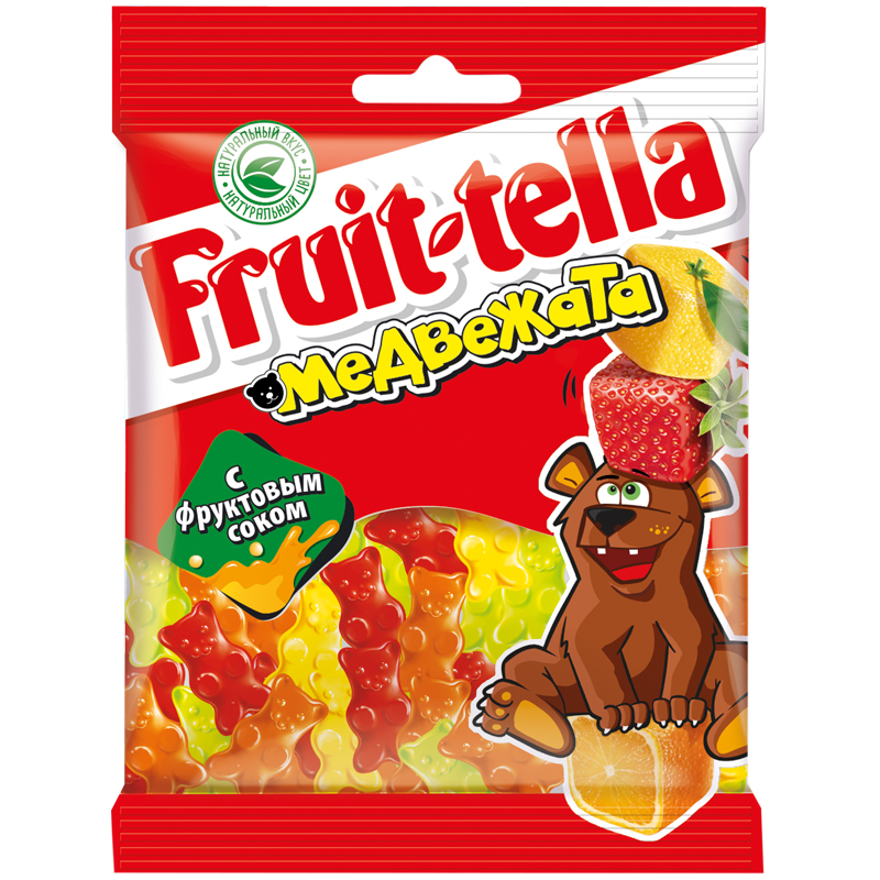 Жевательный мармелад Fruittella "Медвежата", 70г, пакет, европодвес