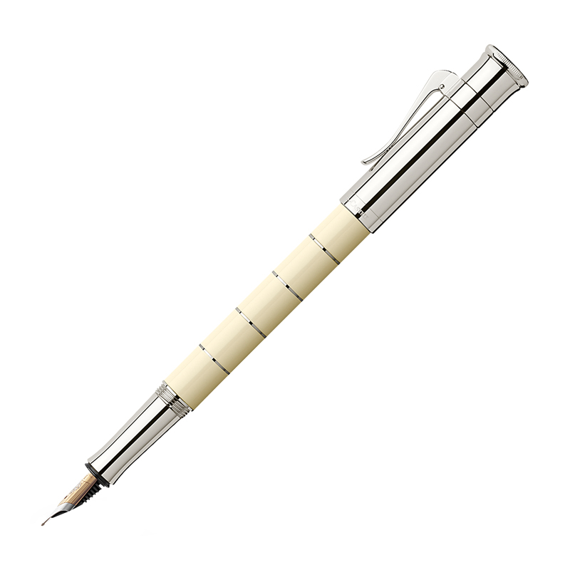 Ручка перьевая Graf von Faber-Castell "Classic Anello Ivory Extra Fine", подар. уп. - 408003