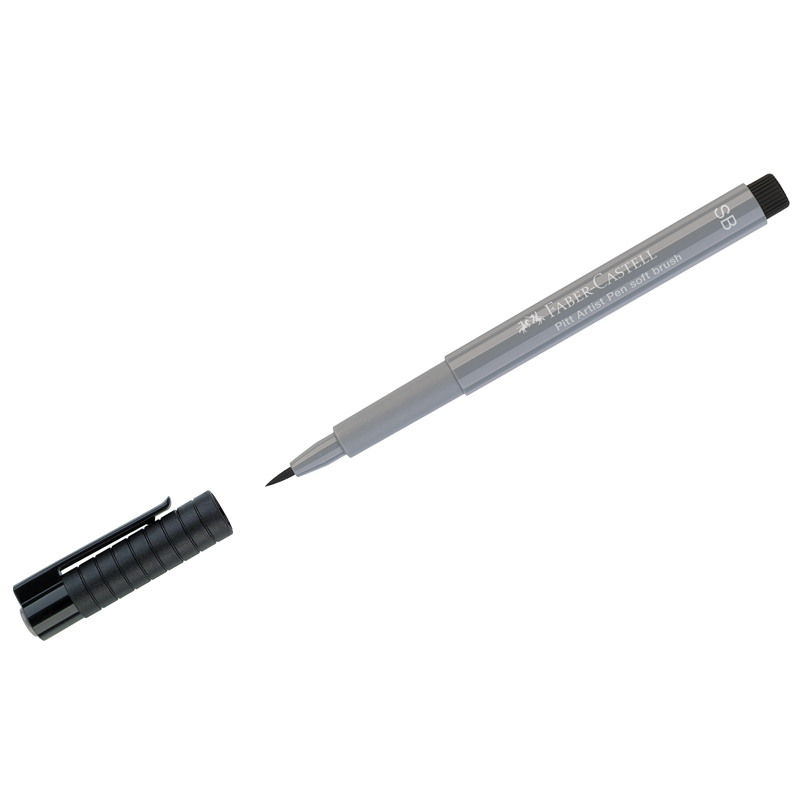 Ручка капиллярная Faber-Castell "Pitt Artist Pen Soft Brush" цвет 232 холодный серый III, кистевая - 401095