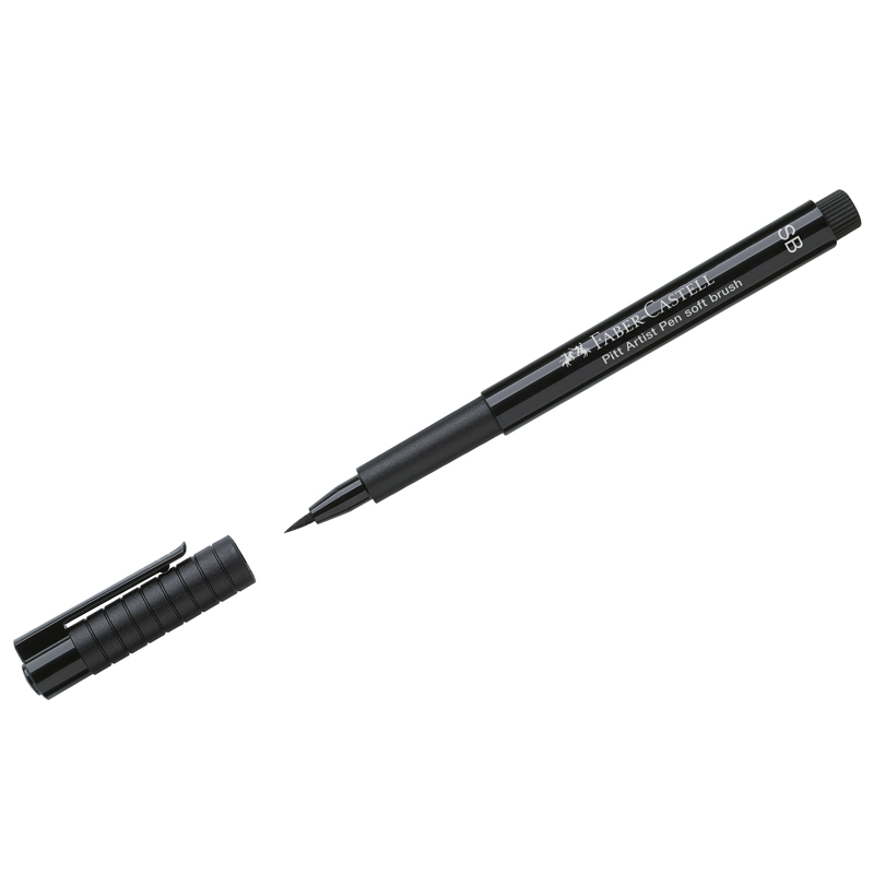 Ручка капиллярная Faber-Castell "Pitt Artist Pen Soft Brush" черная, кистевая