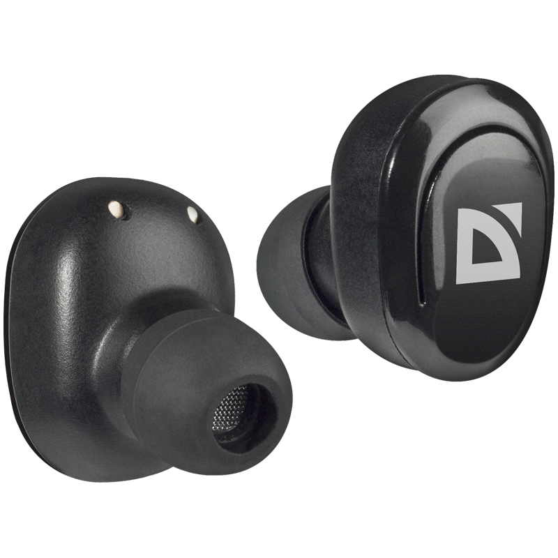 Наушники с микрофоном беспроводные Defender Twins 635, Bluetooth, черный