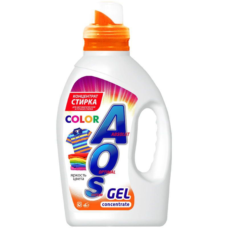 Гель для стирки AOS "Color", для цветного белья, концентрат, 1,3л - 401255