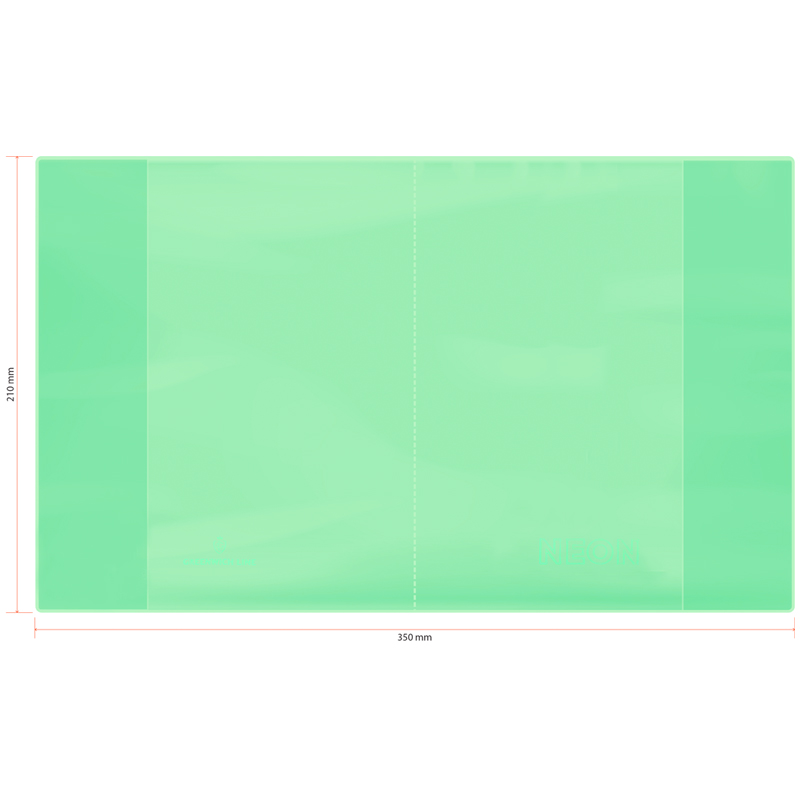Обложка  210*350, для дневников и тетрадей, Greenwich Line, ПВХ 180мкм, "Neon Star", зеленый, ШК - 435524