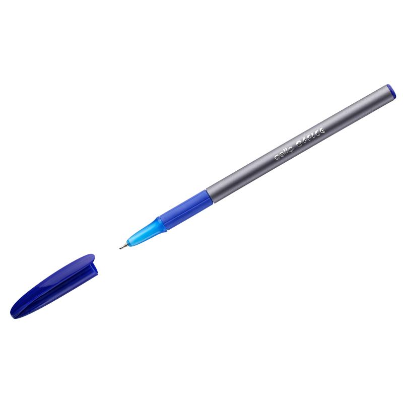 Ручка шариковая Cello "Office Grip" синяя, 1,0мм, грип, штрих-код