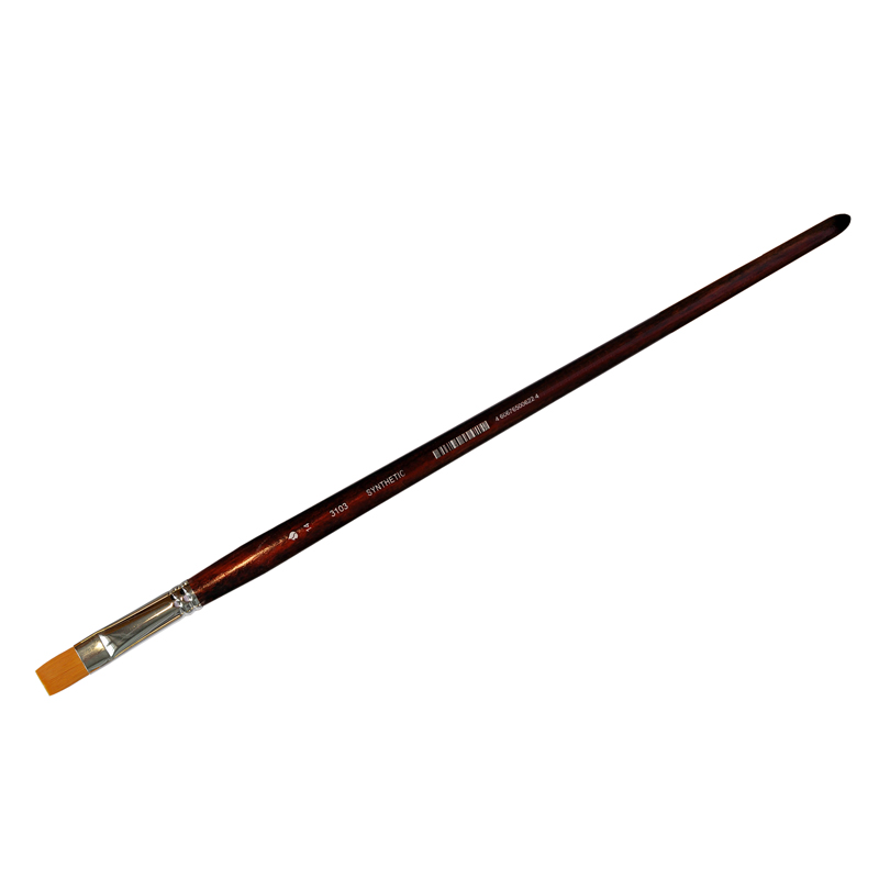 Кисть синтетика, ХМ, удлиненная ручка, плоская №14 - 410471