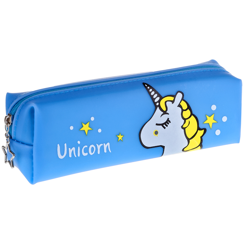 Пенал мягкий 205*60*45 ArtSpace "Unicorn blue", мягкий силикон