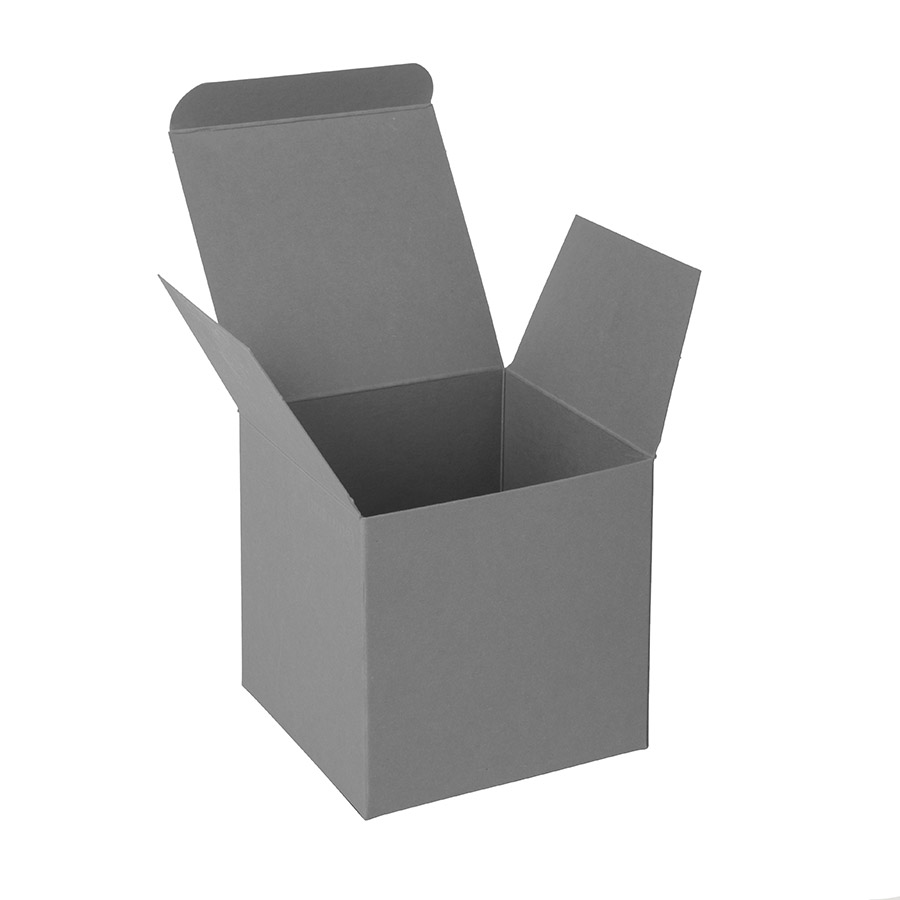 Коробка подарочная CUBE; серый, 9х9х9 см, картон
