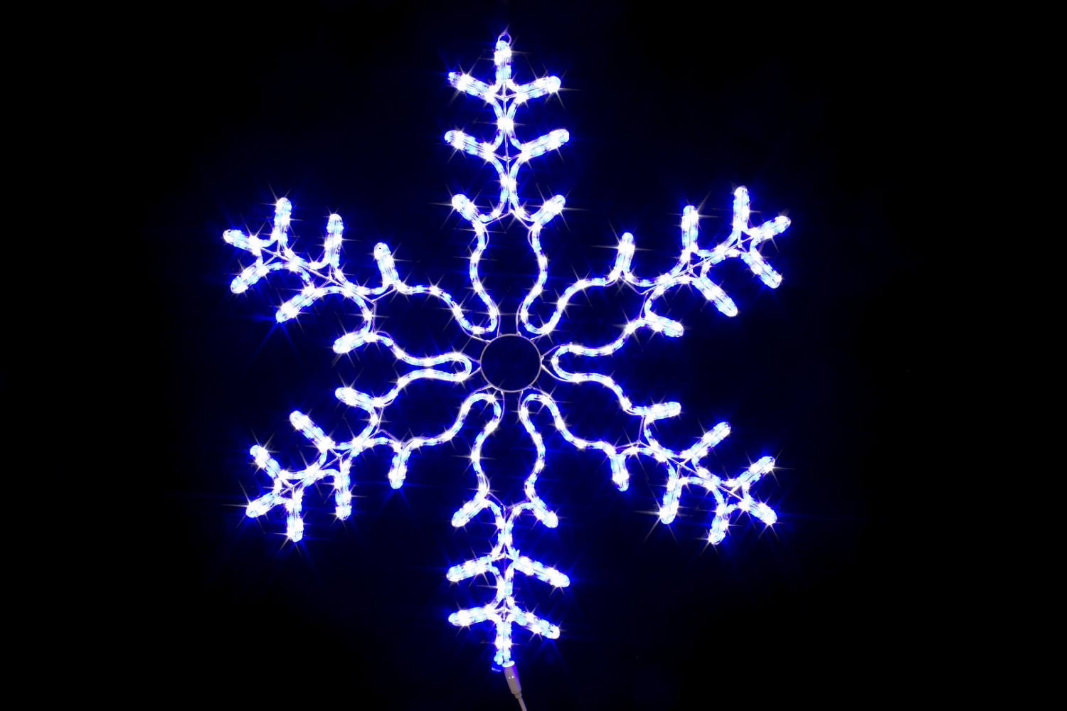 Снежинка 86 см, Бело-Синий дюралайт 2х-цветный, IP65 - 402945