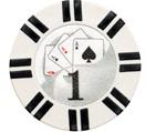 Фишки для игры в покер Royal Flush с номиналом 1 (25 шт) - 209614