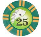 Фишки для игры в покер Royal Flush с номиналом 25 (25 шт) - 209615