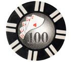Фишки для игры в покер Royal Flush с номиналом 100 (25 шт) - 209616