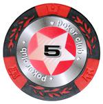 Фишки для игры в покер Black Stars номиналом 5 (25шт)