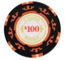 Фишки для игры в покер Casino Royale с номиналом 100 (25шт)