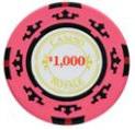 Фишки для игры в покер Casino Royale с номиналом 1000 (25шт) - 209637
