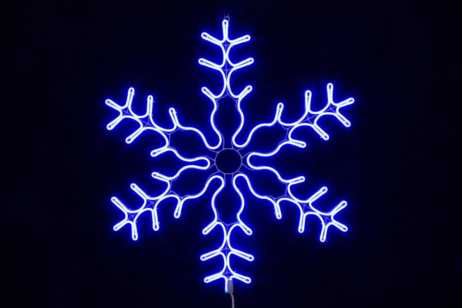 Снежинка 86 см, Синий гибкий неон, IP65 - 402949