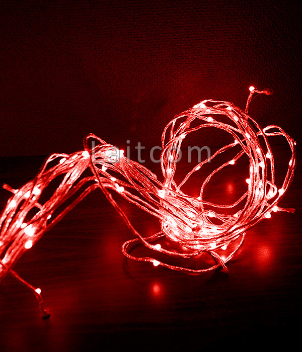 Гирлянда "Branch light", 1,5м., 12V, красный шнур, красный