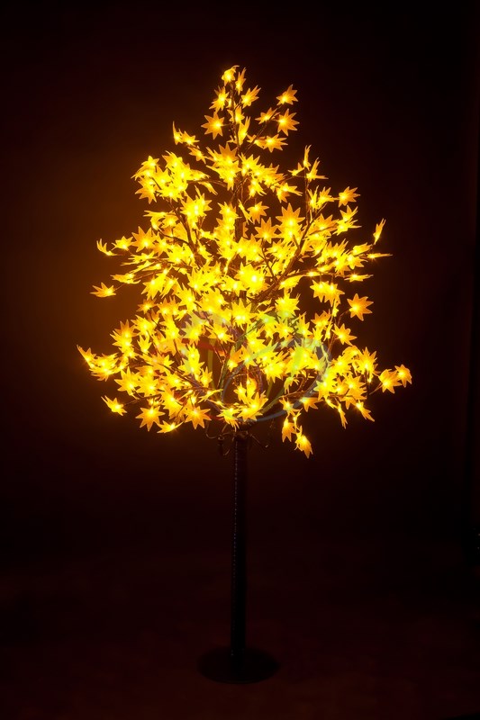 Светодиодное дерево "Клён", высота 2,1м, диаметр кроны 1,8м, желтые светодиоды, IP 65, понижающий трансформатор в комплекте,
