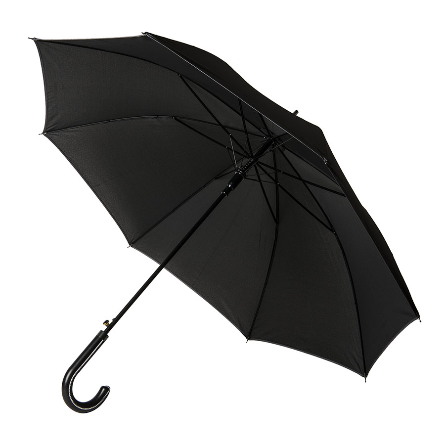 Зонт-трость OXFORD с ручкой из искусственной кожи,полуавтомат, нейлон - 204239