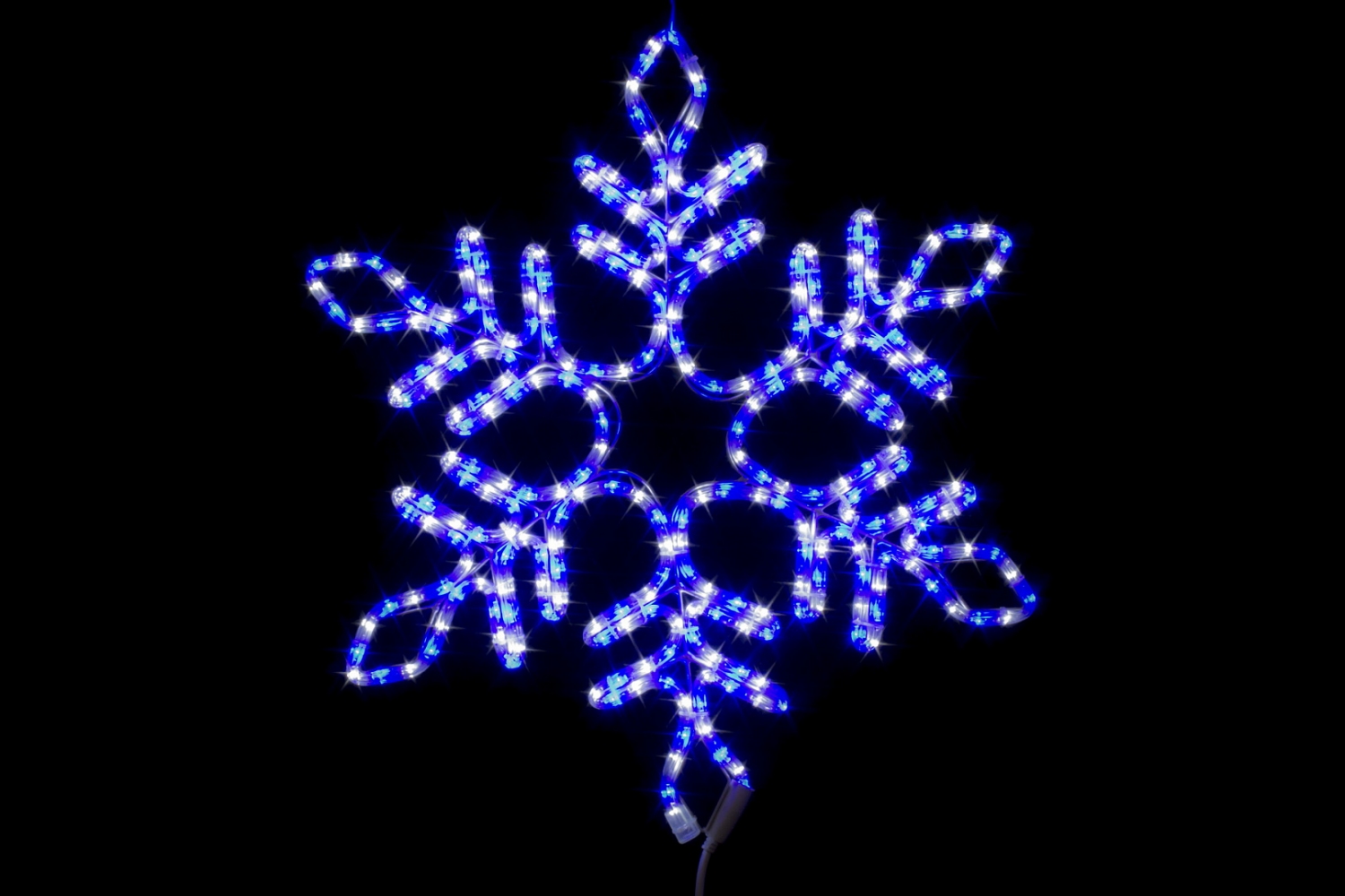 Снежинка 57 см, Бело-Синий дюралайт 2х-цветный, IP65