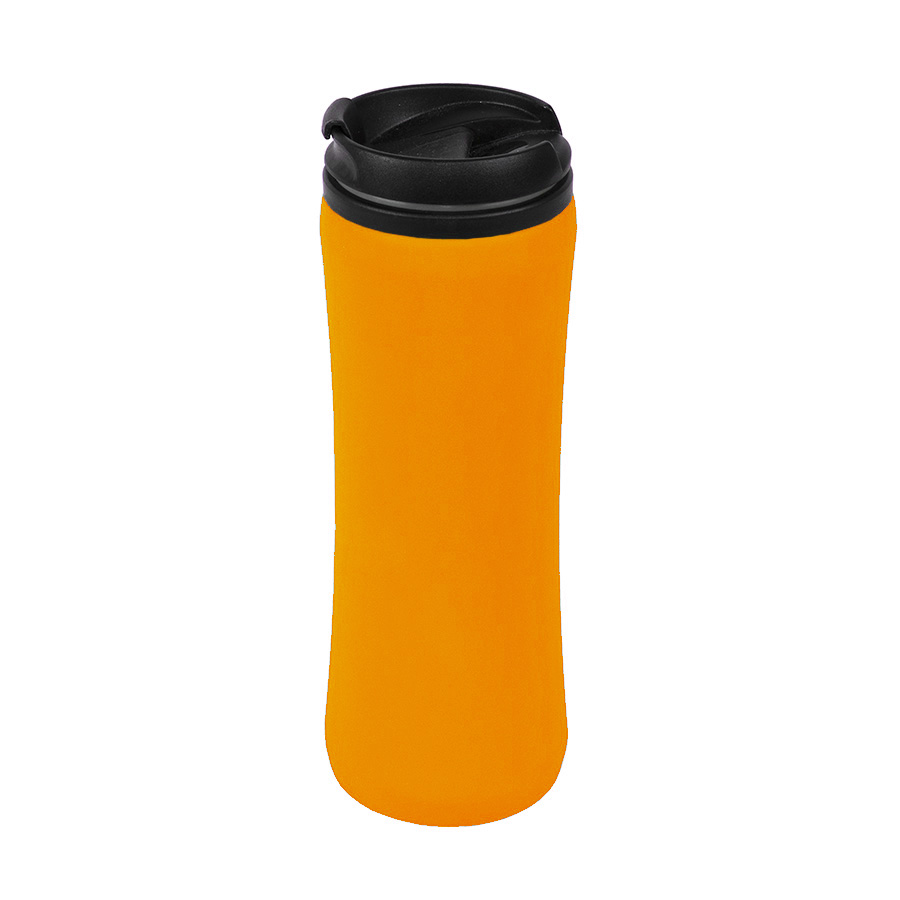 Термокружка FLOCK,  450 мл, оранжевый, пластик/металл - 428021