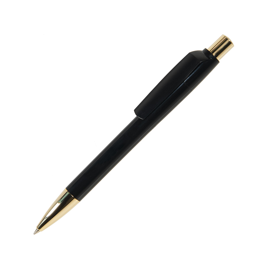 Ручка шариковая MOOD GOLD, черный, пластик, металл - 427877