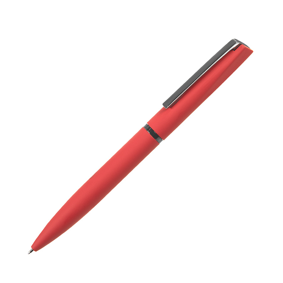 FRANCISCA, ручка шариковая, красный/вороненая сталь, металл, пластик, софт-покрытие - 427514