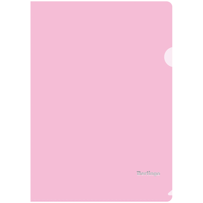 Папка-уголок Berlingo "Starlight", А4, 180мкм, прозрачная розовая, индив. ШК, AGp_04112 - 434514