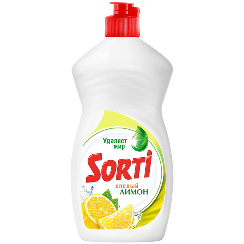Средство для мытья посуды Sorti "Gel Active. Лимон", 450мл, 1098-3/1613-3/1809-3