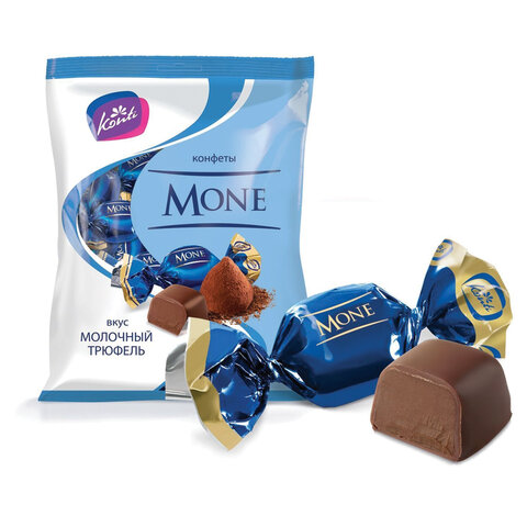 Конфеты шоколадные KONTI "Моне" со вкусом молочного трюфеля, 200 г, пакет, 9663 - 584917