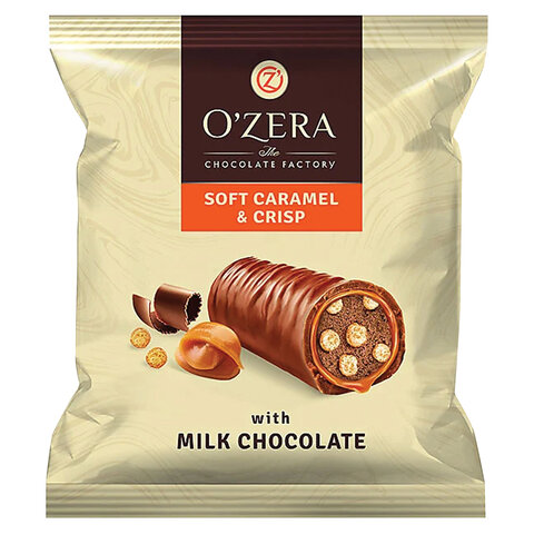 Конфеты шоколадные O'ZERA "Caramel&Crisp" из нежного пралине с хрустящими шариками, 500 г, НК943 - 584911