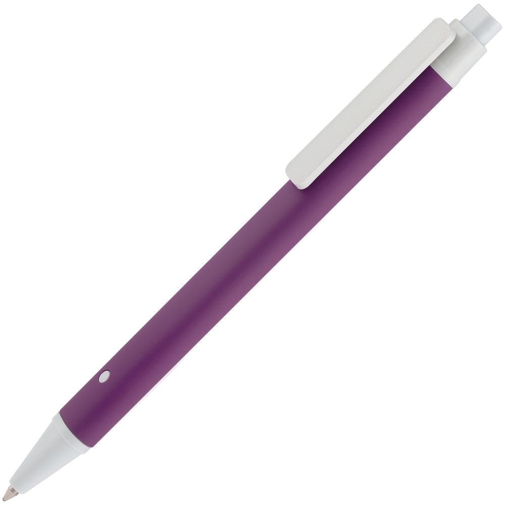Ручка шариковая Button Up, фиолетовая с белым - 426459