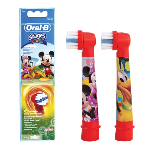Насадки для электрической зубной щетки ORAL-B (Орал-би) Kids Stages Power EB10, КОМПЛЕКТ 2 шт - 518513