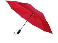Зонт складной «Андрия», красный/черный/серебристый, полиэстер, металл, пластик
