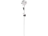 Роза серебрянная с хрустальным бутоном, Chinelli, хрусталь/металл