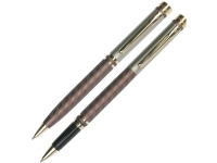 Набор «PEN & PEN»: ручка шариковая, ручка-роллер, Pierre Cardin, корпус- латунь, лак/отделка и детали дизайна- никель, позолота