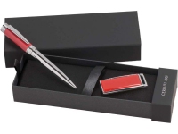 Подарочный набор: ручка шариковая, USB-флешка на 8 Гб, Cerruti 1881, латунь/цинковый сплав