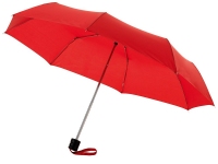 Зонт складной «Ida», красный/черный, полиэстер/металл/пластик
