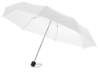 Зонт складной «Ida», белый/черный, полиэстер/металл/пластик