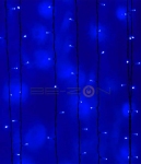 Светодиодный занавес 1x9м. синий, черный провод PCL901-11-2B