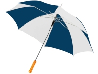 Зонт-трость «Lisa», синий/белый, полиэстер/дерево/металл